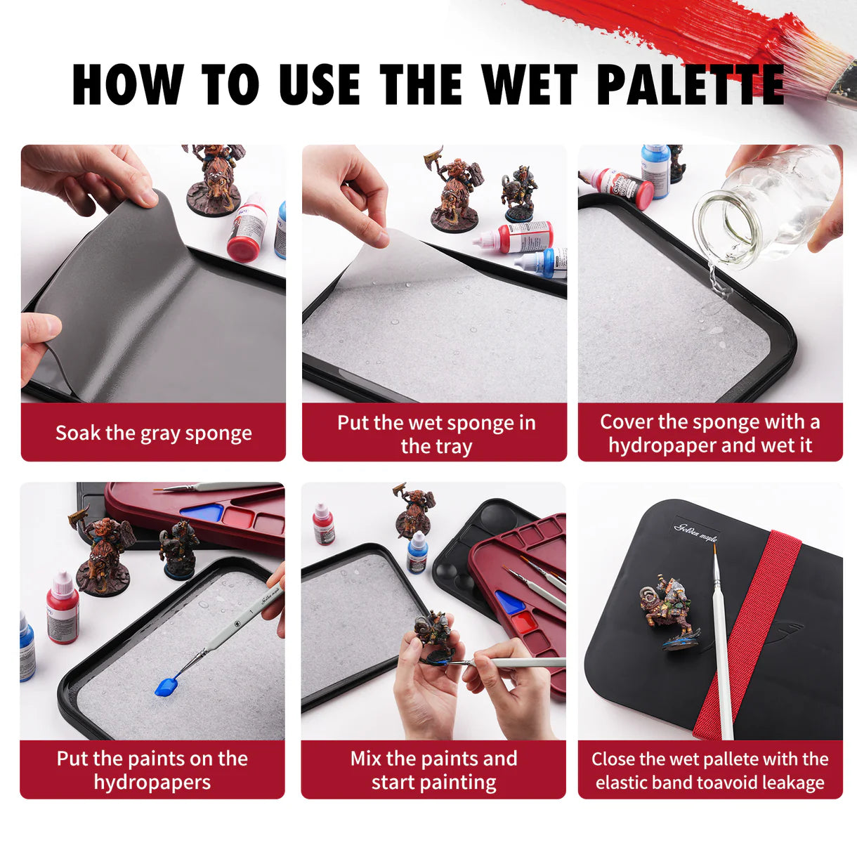 2 in 1 Wet Palette Kit - Acrylic Miniature Painting