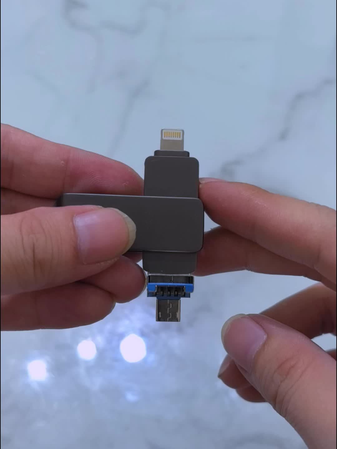 1T Mobile Flash Drive Large Capacity, 4-In-1 Interface, Suitable for Various Mobile Photo Sticks, External Storage Memory Stick, Compatible with Various Brands And Interface Models, File And Photo Transfer Between Android Phones, Various Tablets