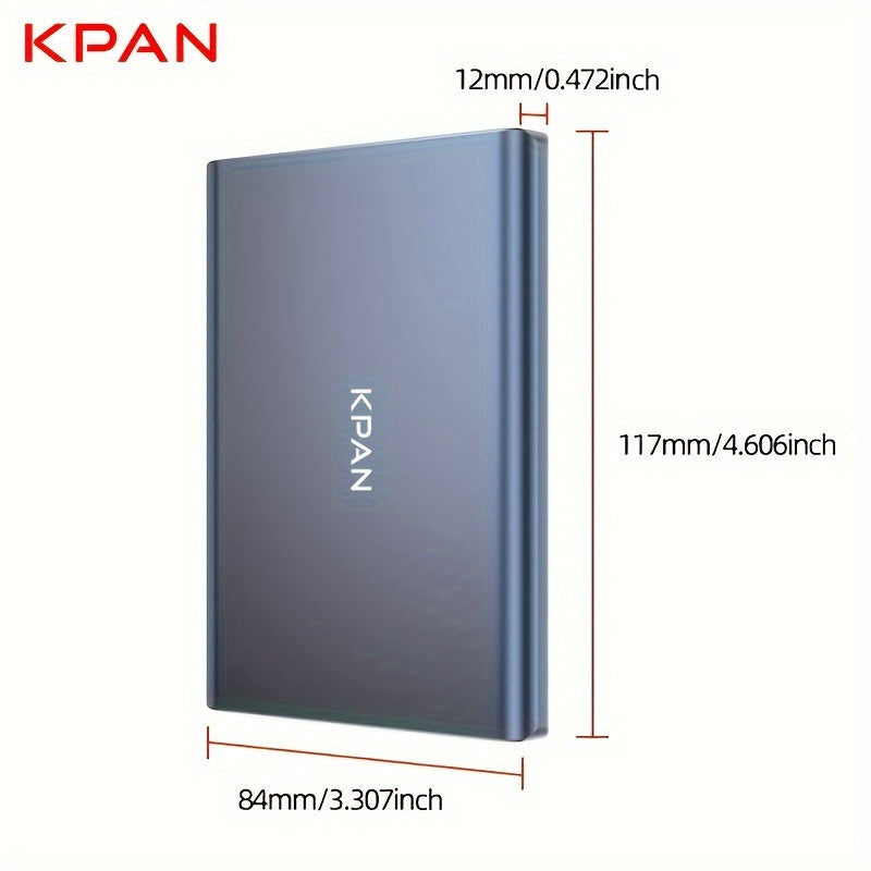 KPAN 1TB\u002F500GB External Hard Drive, USB 3.0 Portable External Mechanical Hard Drive, 2.5-inch, Suitable for Laptops, PS4, PCs, Macs, and TVs. Large Capacity Storage for Photos, Videos, and Files. Metal Casing.