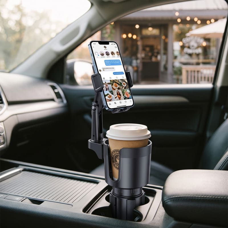 2-in-1 Cup & Phone Holder – Flex & Stick for Epic Rides