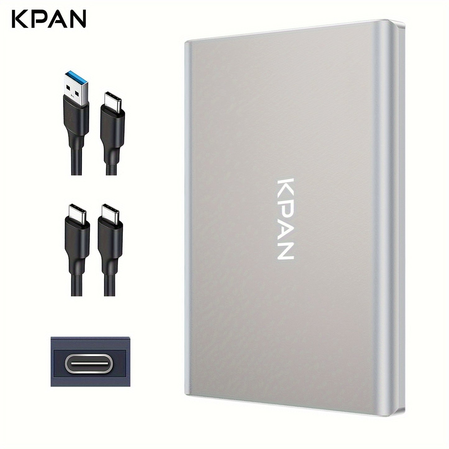 KPAN Portable Hard Drive 500GB\u002F320GB\u002F1TB | USB3.0, Metal Shell, Compatible with PS4, PC, Mac, TV, Laptops, and Smartphones for Storage Expansion