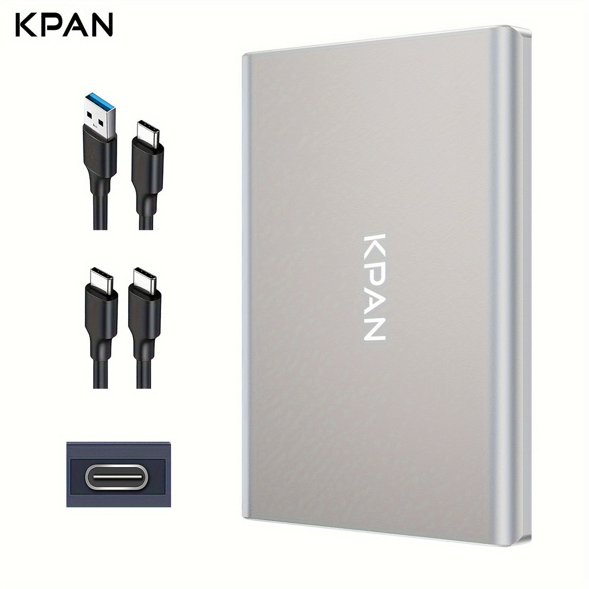 KPAN Portable Hard Drive 500GB\u002F320GB\u002F1TB | USB3.0, Metal Shell, Compatible with PS4, PC, Mac, TV, Laptops, and Smartphones for Storage Expansion