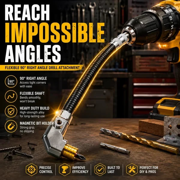 Right Angled Electric Drill Corner Attachment Tool