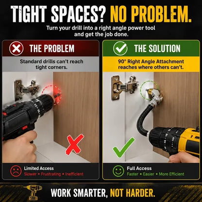 Right Angled Electric Drill Corner Attachment Tool