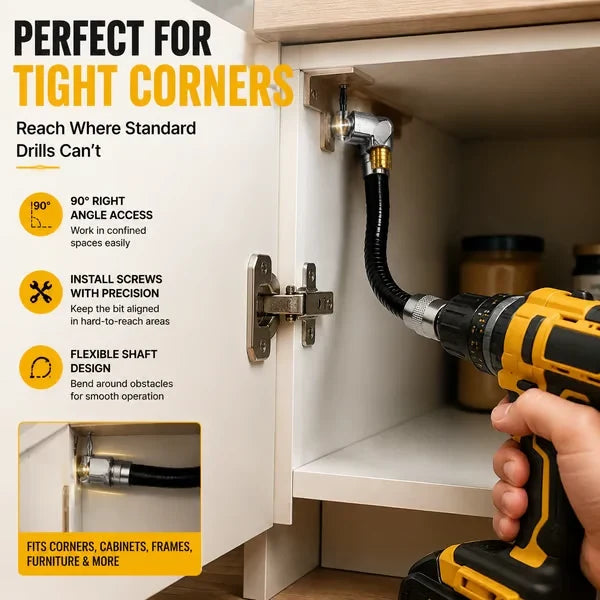 Right Angled Electric Drill Corner Attachment Tool