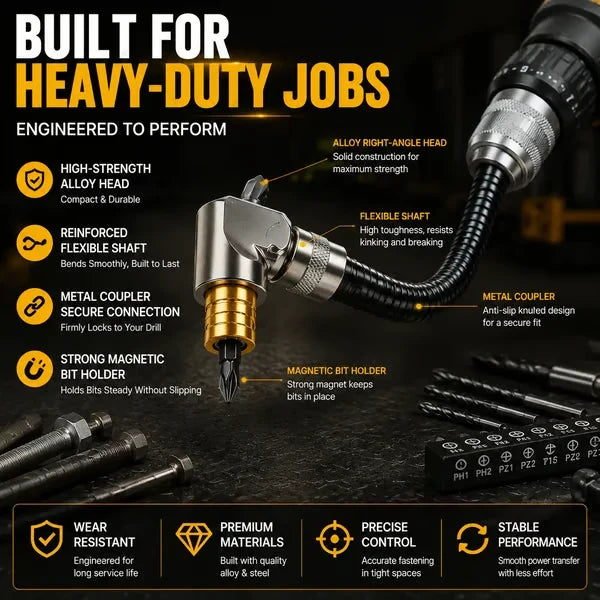 Right Angled Electric Drill Corner Attachment Tool