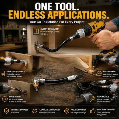 Right Angled Electric Drill Corner Attachment Tool