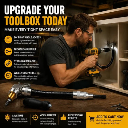 Right Angled Electric Drill Corner Attachment Tool
