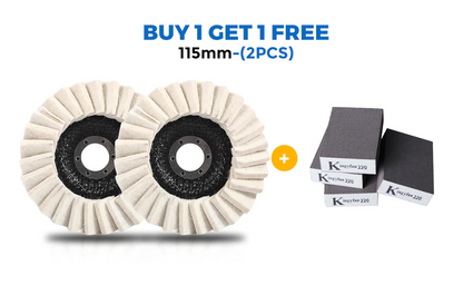 🧰BUY 2 GET 3 FREE🔧 Achieve A Mirror Finish –Wool Felt Flap Polishing Disc