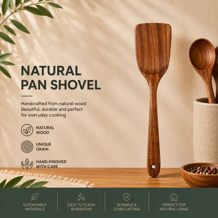 Premium Wooden Kitchen Utensil Set – Handcrafted Natural Wood Cooking Tools for Everyday Use