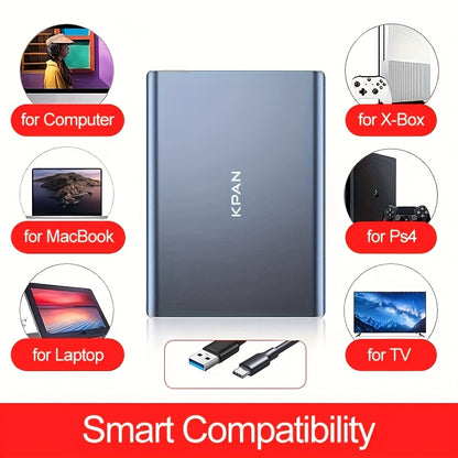KPAN 1TB\u002F500GB External Hard Drive, USB 3.0 Portable External Mechanical Hard Drive, 2.5-inch, Suitable for Laptops, PS4, PCs, Macs, and TVs. Large Capacity Storage for Photos, Videos, and Files. Metal Casing.