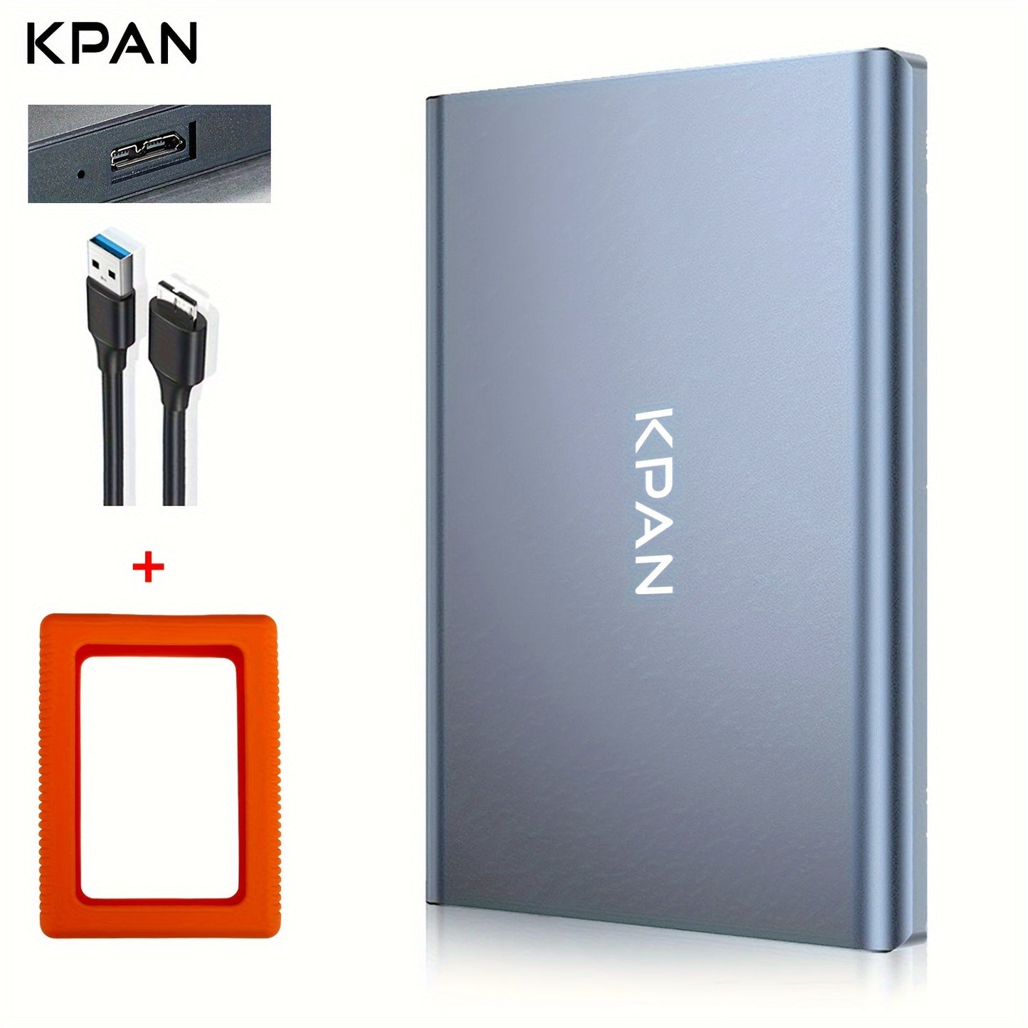 KPAN 1TB\u002F500GB External Hard Drive, USB 3.0 Portable External Mechanical Hard Drive, 2.5-inch, Suitable for Laptops, PS4, PCs, Macs, and TVs. Large Capacity Storage for Photos, Videos, and Files. Metal Casing.