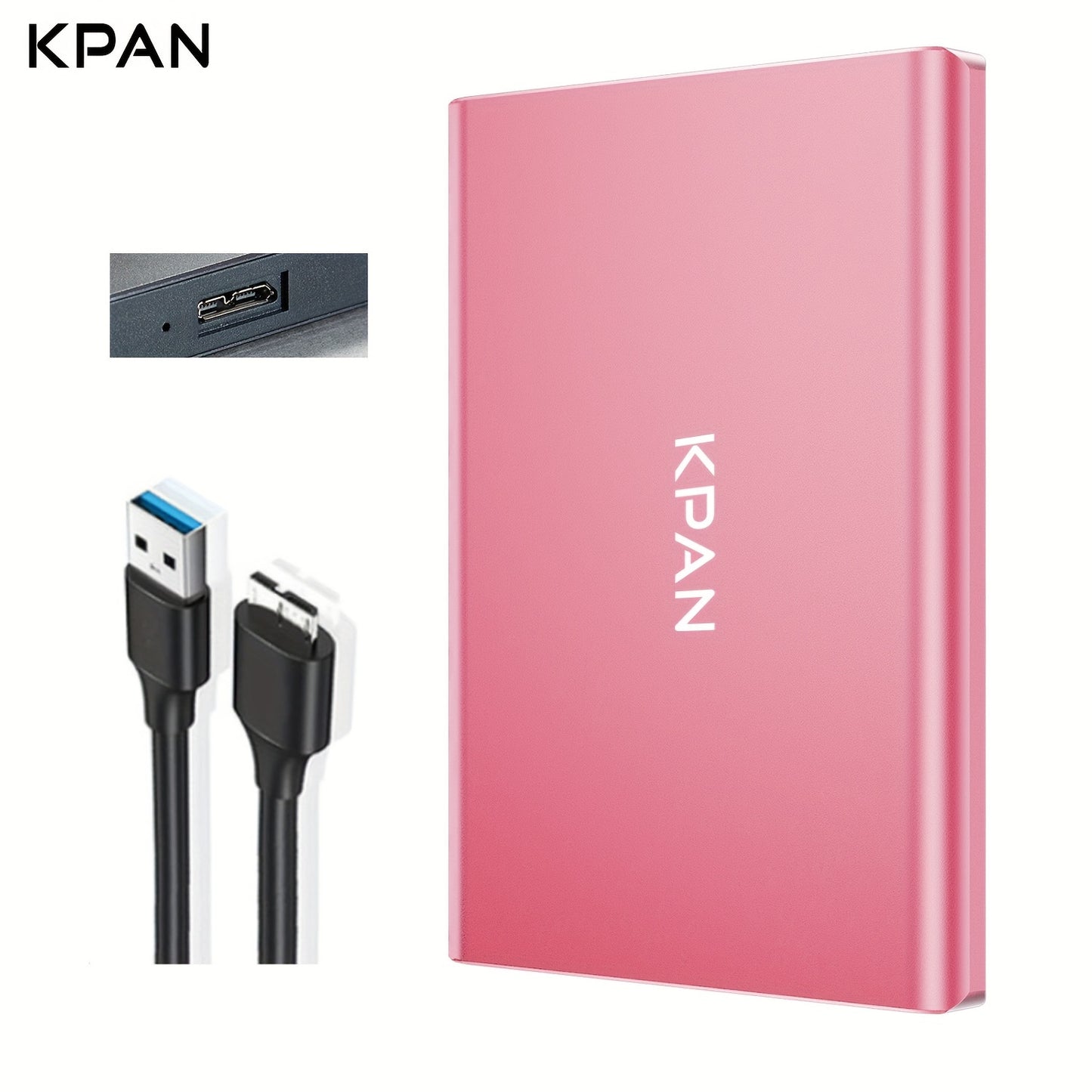 KPAN Portable Hard Drive 500GB\u002F320GB\u002F1TB | USB3.0, Metal Shell, Compatible with PS4, PC, Mac, TV, Laptops, and Smartphones for Storage Expansion