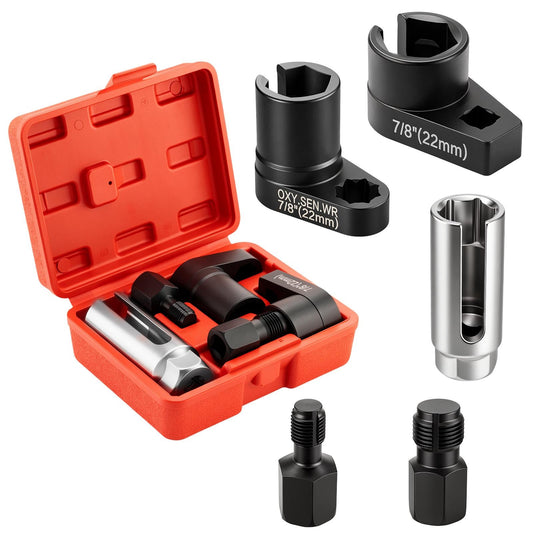 🔧Automotive O2 Sensor Offset Socket & Thread Chaser 5 PCS Set