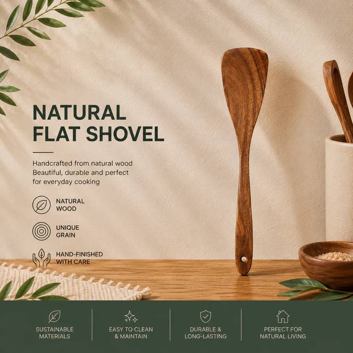 Premium Wooden Kitchen Utensil Set – Handcrafted Natural Wood Cooking Tools for Everyday Use