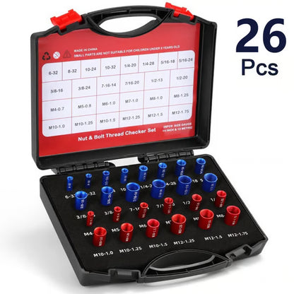 🔥44Pcs Alloy Nut and Bolt Thread Inspector Charge🔩