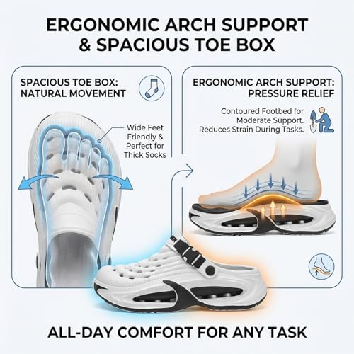Orthopedic Comfort Clogs – Lightweight Waterproof EVA Shoes with Cushion Arch Support for Indoor & Outdoor Wear