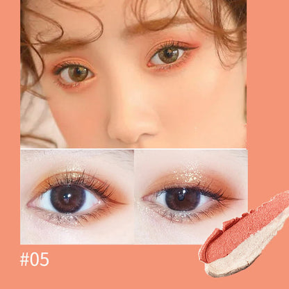 😍6Pack Dual-color eyeshadow stick-brightens the eyes for a natural and long-lasting look.