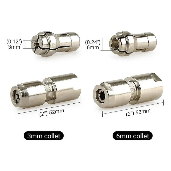 ⚙️Angle Grinder Conversion Kit 🔧 3mm/6mm Dual Collet – Universal Straight Grinder Adapter for Carving & Polishing