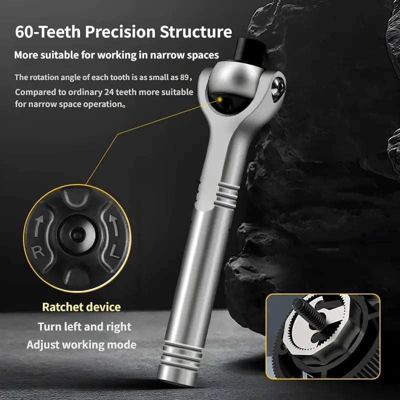 💯40-in-1 Universal Ratchet Screwdriver Set – 180° Adjustable Repair Tool Kit