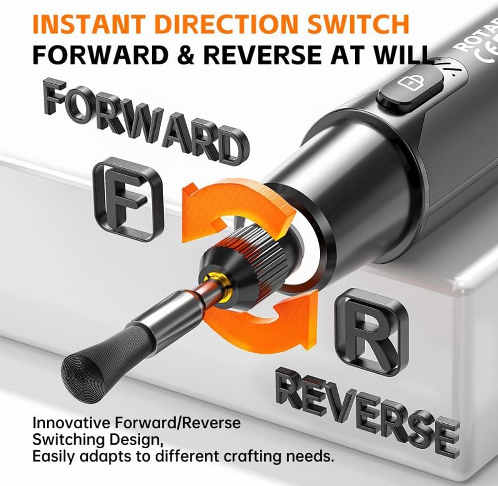 Mini Rotary Tool Kit – Powerful Cordless Engraving & Polishing Tool with LED Light, Digital Display & Adjustable Speeds