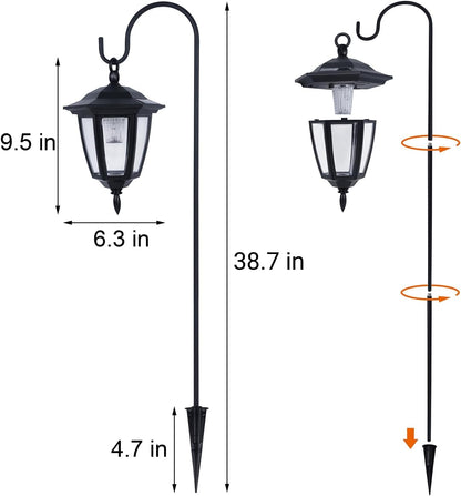 Solar Hanging Lanterns – Warm White Waterproof Garden Lights for Yard, Patio, Lawn & Walkway Decor