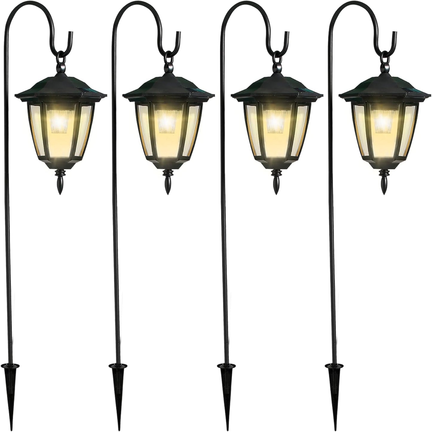 Solar Hanging Lanterns – Warm White Waterproof Garden Lights for Yard, Patio, Lawn & Walkway Decor