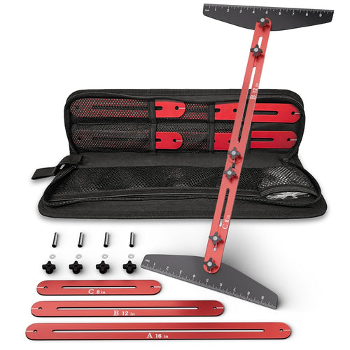 Professional Stair Tread Gauge Tool – Adjustable Aluminum Template Jig for Accurate Stair Measurements & Perfect Cuts