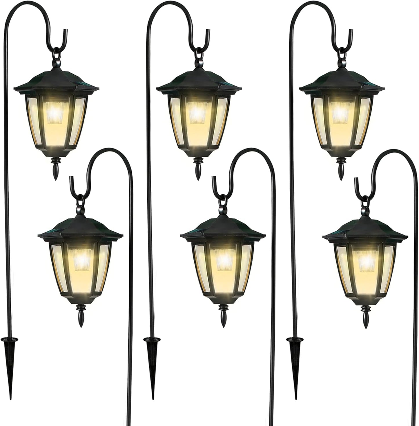 Solar Hanging Lanterns – Warm White Waterproof Garden Lights for Yard, Patio, Lawn & Walkway Decor