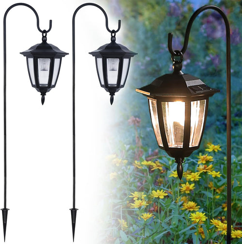 Solar Hanging Lanterns – Warm White Waterproof Garden Lights for Yard, Patio, Lawn & Walkway Decor