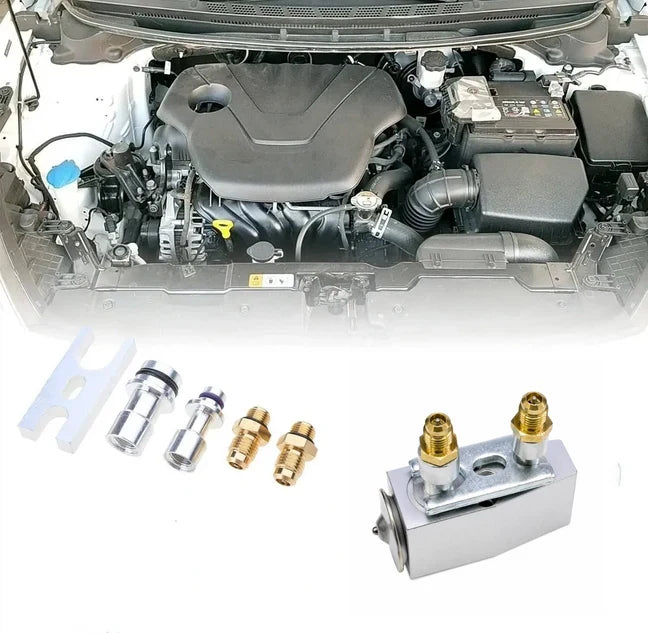 Car A/C Leak Test Plug Kit, Air Conditioning Expansion Valve Sealing Test Tool
