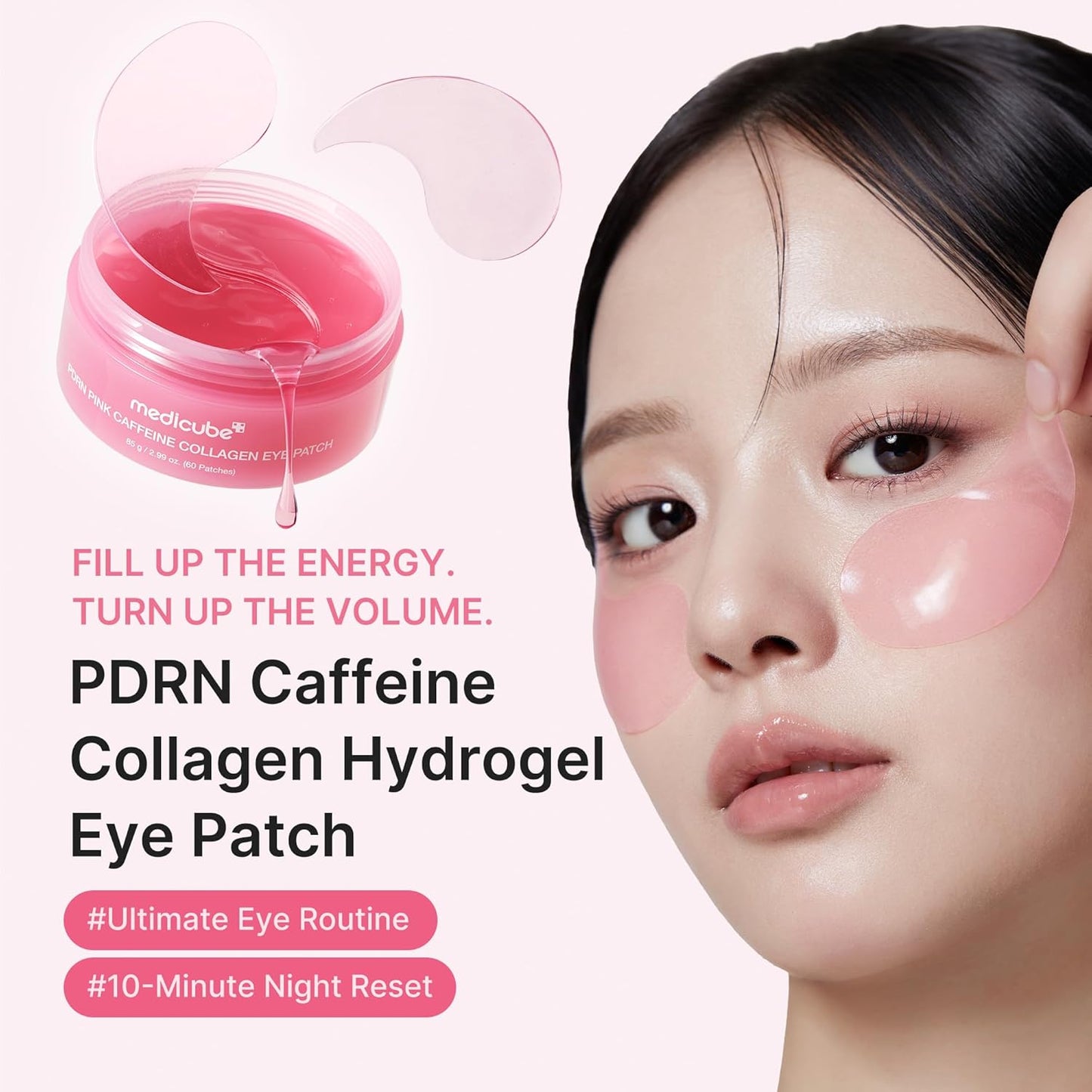 Age-Defying Collagen Eye Patches – Firming Gel Eye Masks with PDRN, Caffeine & Retinol for Brighter Under Eyes