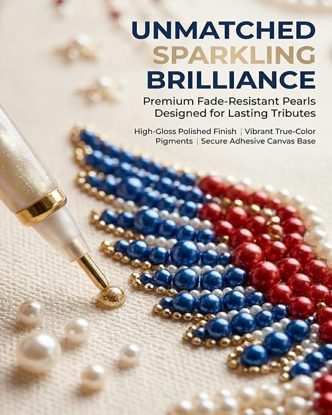 America 250 DIY Pearl Painting Kit Celebrate 250 Years of American Freedom 🇺🇸