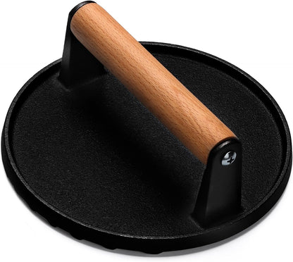 Smash Burger Press Set – Heavy-Duty Cast Iron Grill Press for Perfect Burgers, Bacon, Steak & Sandwiches