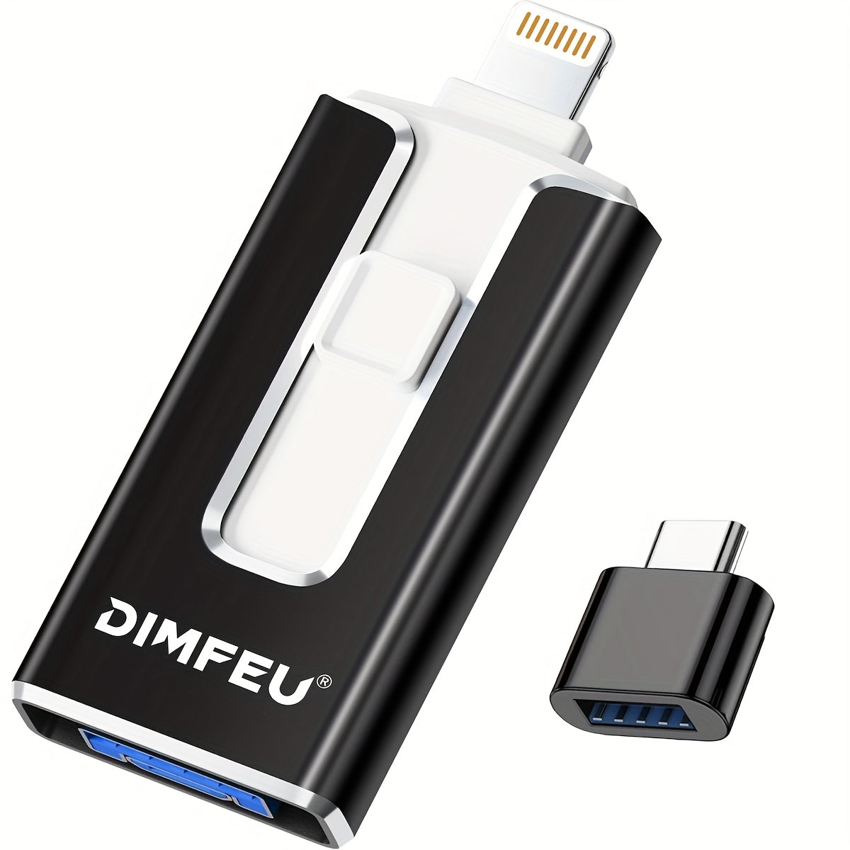 High-Speed 4In1 USB Flash Drive for Iphone And More - One-Click Backup Secure Photo Stick with Password Security
