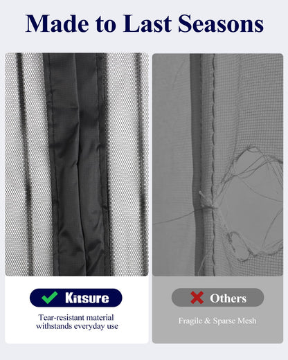 Heavy-Duty Magnetic Screen Door – Auto-Sealing Mesh Curtain with 52 Strong Magnets for Sliding & Patio Doors