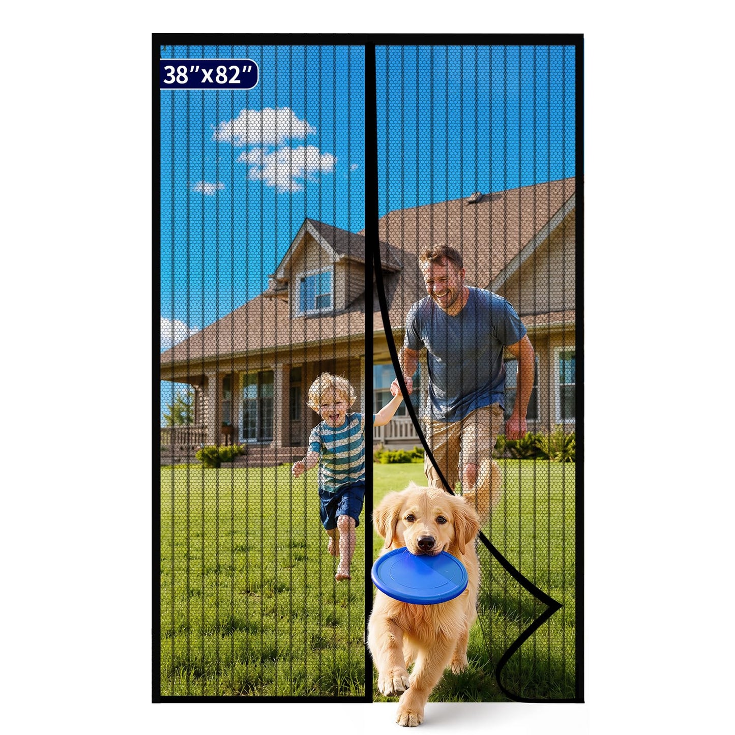 Heavy-Duty Magnetic Screen Door – Auto-Sealing Mesh Curtain with 52 Strong Magnets for Sliding & Patio Doors
