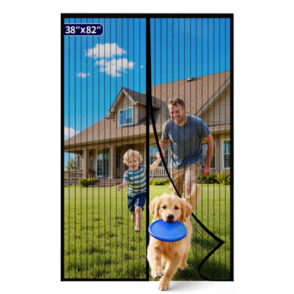 Heavy-Duty Magnetic Screen Door – Auto-Sealing Mesh Curtain with 52 Strong Magnets for Sliding & Patio Doors