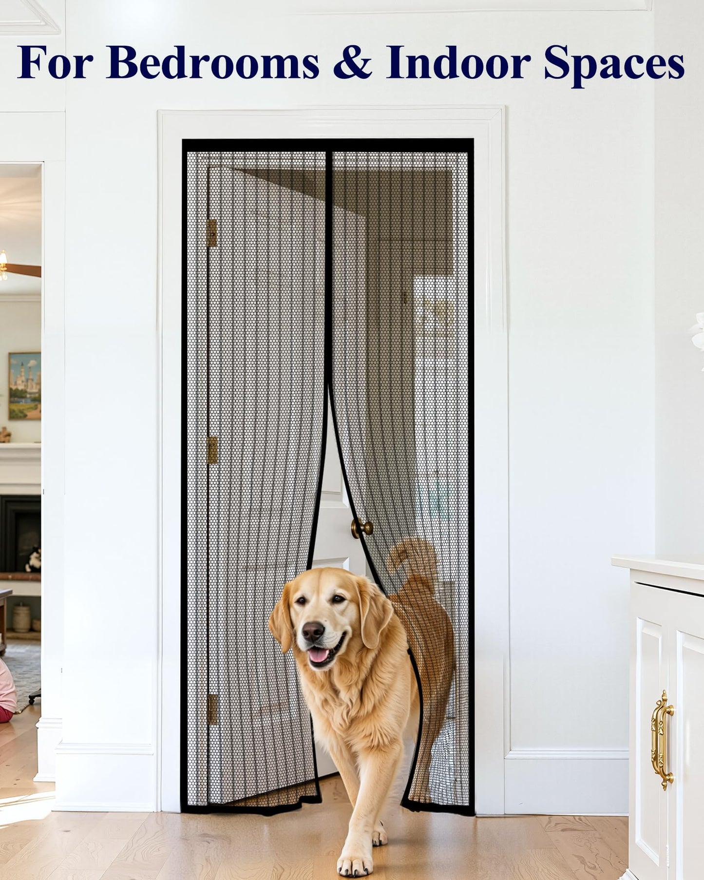 Heavy-Duty Magnetic Screen Door – Auto-Sealing Mesh Curtain with 52 Strong Magnets for Sliding & Patio Doors