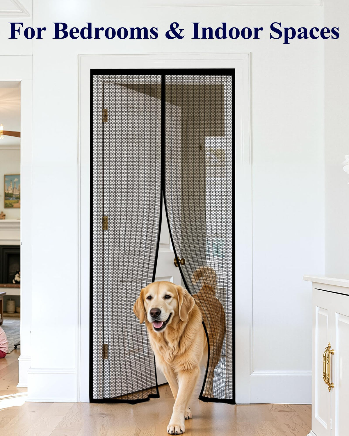 Heavy-Duty Magnetic Screen Door – Auto-Sealing Mesh Curtain with 52 Strong Magnets for Sliding & Patio Doors