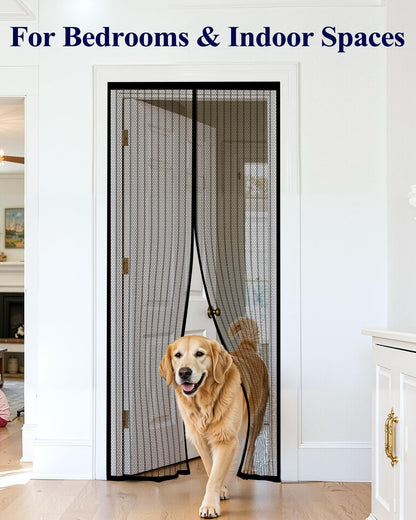Heavy-Duty Magnetic Screen Door – Auto-Sealing Mesh Curtain with 52 Strong Magnets for Sliding & Patio Doors