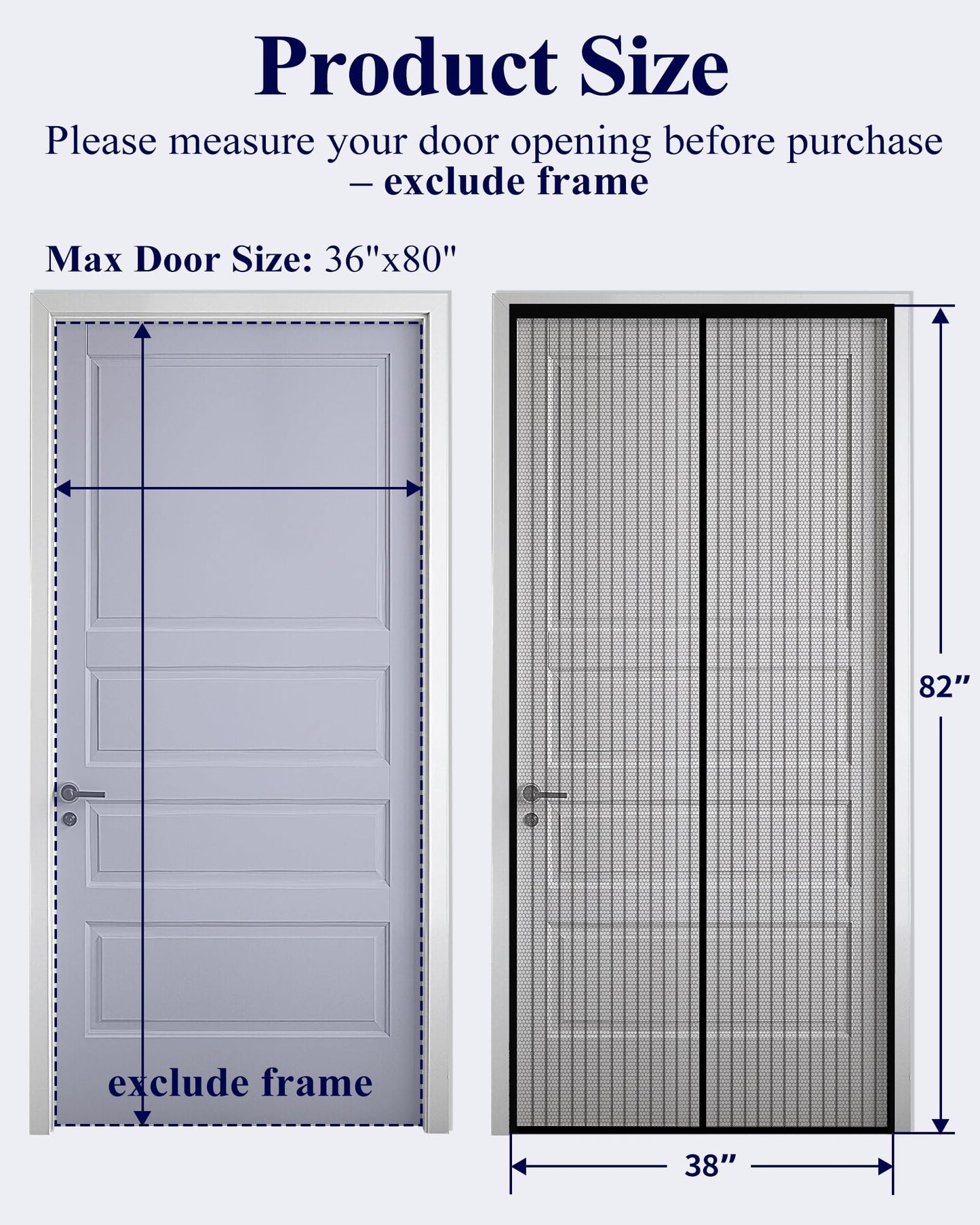 Heavy-Duty Magnetic Screen Door – Auto-Sealing Mesh Curtain with 52 Strong Magnets for Sliding & Patio Doors