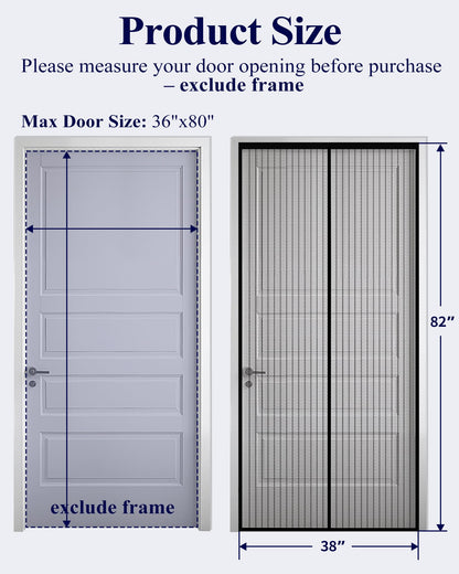 Heavy-Duty Magnetic Screen Door – Auto-Sealing Mesh Curtain with 52 Strong Magnets for Sliding & Patio Doors