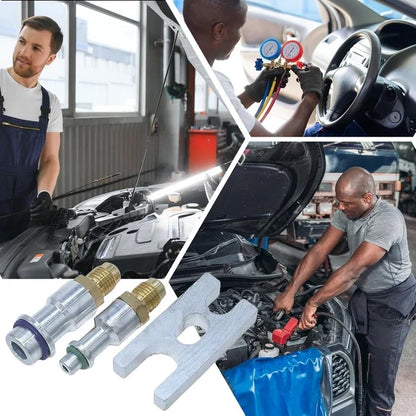 Car A/C Leak Test Plug Kit, Air Conditioning Expansion Valve Sealing Test Tool