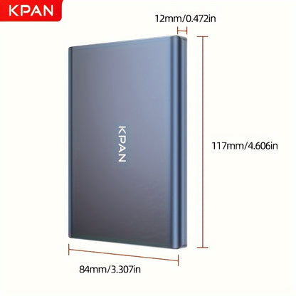 KPAN Portable Hard Drive 500GB\u002F320GB\u002F1TB | USB3.0, Metal Shell, Compatible with PS4, PC, Mac, TV, Laptops, and Smartphones for Storage Expansion