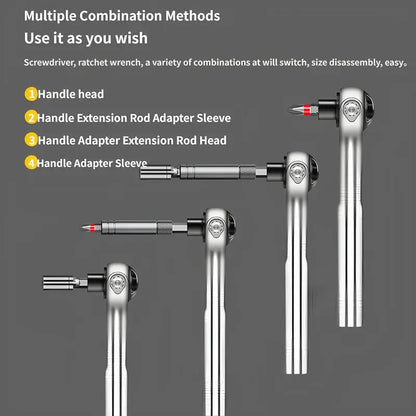 💯40-in-1 Universal Ratchet Screwdriver Set – 180° Adjustable Repair Tool Kit