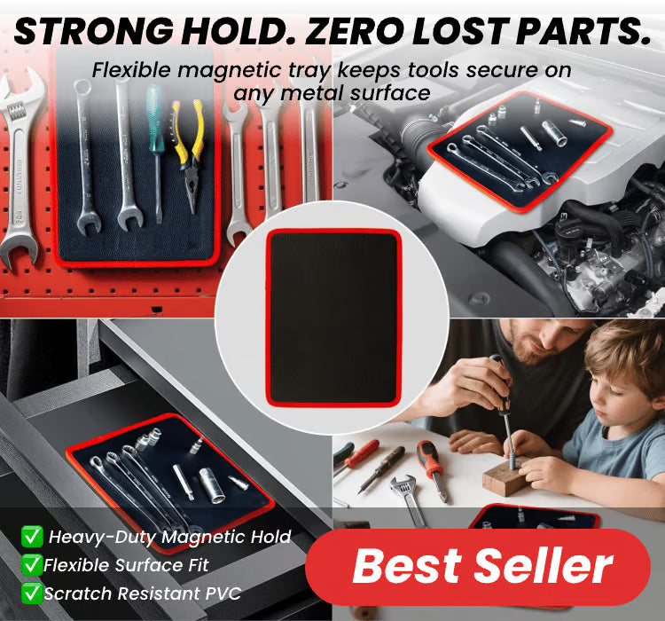 🛠️‌3PC Flexible Magnetic Tool Mat & Tray Holder