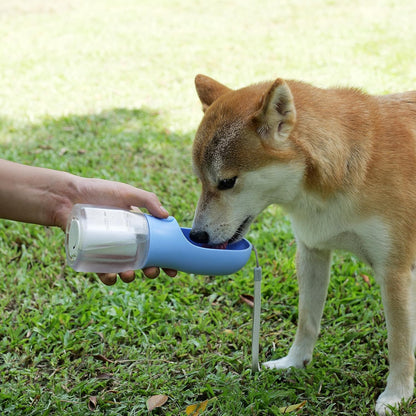 3-in-1 Dog Water Bottle – Portable Pet Water Dispenser with Food Container & Waste Bags for Walking, Hiking & Travel