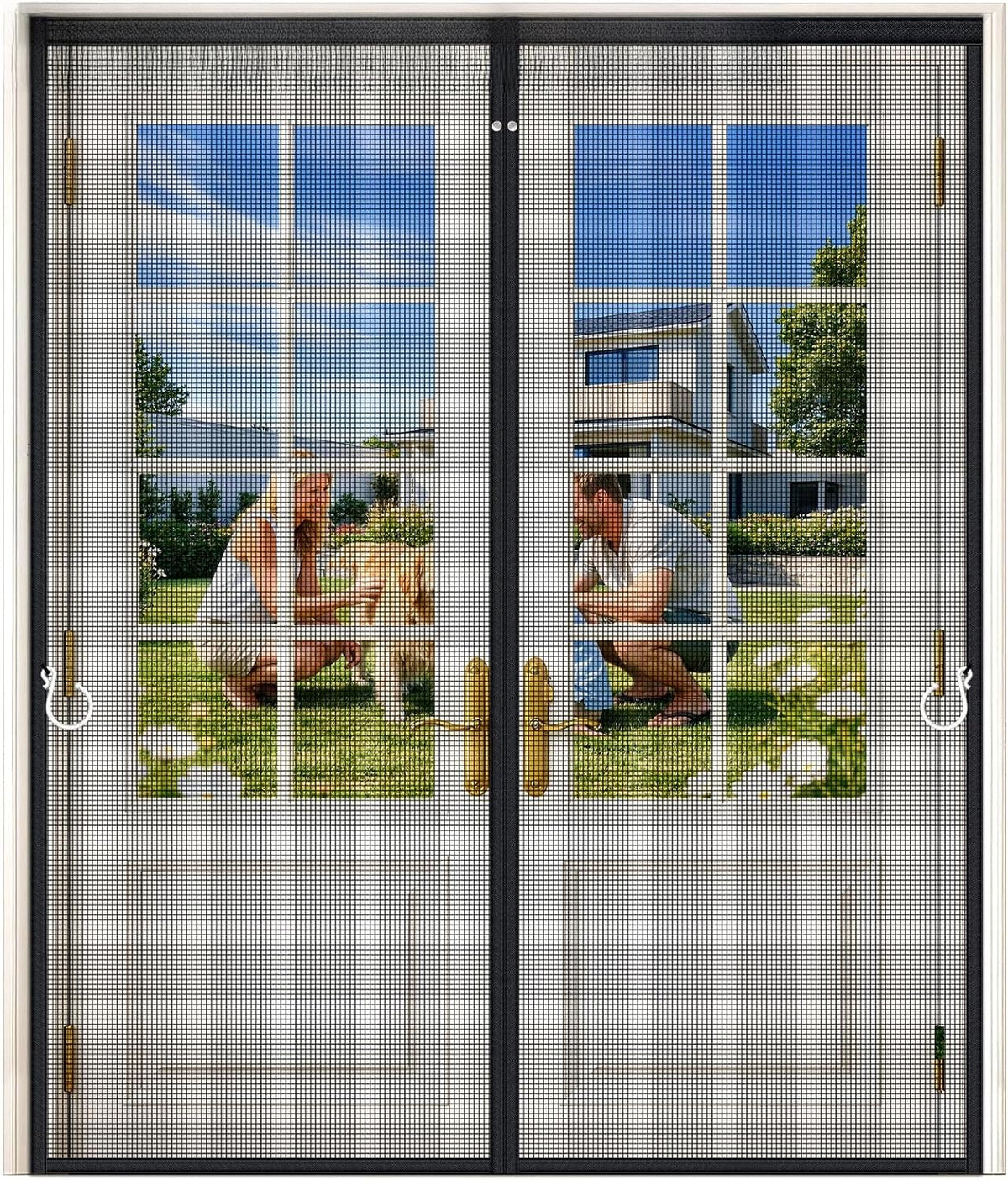 Heavy-Duty Magnetic Screen Door – Auto-Sealing Mesh Curtain with 52 Strong Magnets for Sliding & Patio Doors
