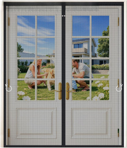 Heavy-Duty Magnetic Screen Door – Auto-Sealing Mesh Curtain with 52 Strong Magnets for Sliding & Patio Doors